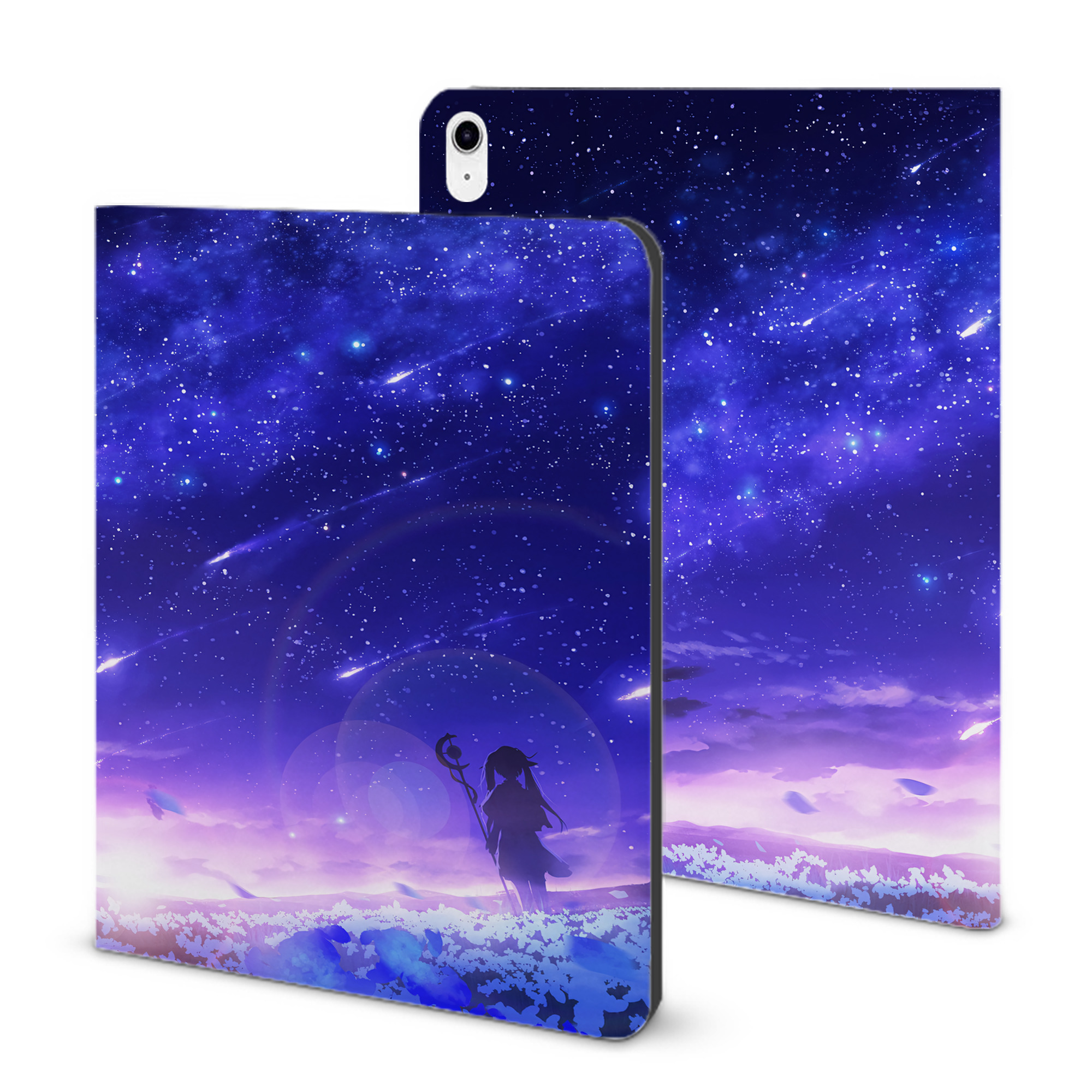 （画像用） 葬送のフリーレン Frieren IPad ケース ブック型 PUレザー TPU 耐衝撃 軽量 薄型 ペン収納なし 全面保護 IPad 各モデル対応
